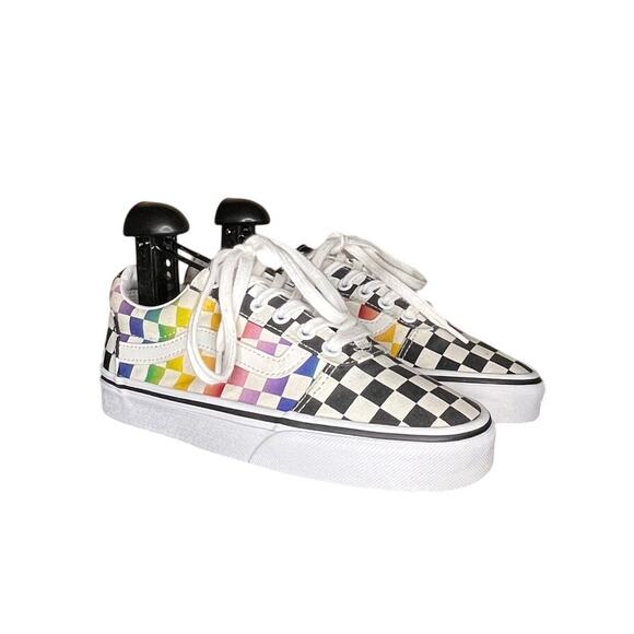 VANS Ward 'Rainbow Checkerboard' 500714 W7 Skate Sneakers Trainers - Picture 3 of 6